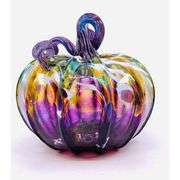 Handmade Glass Purple Pumpkin