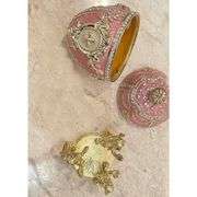 24K Gold Imperial Russian Jewelry Box with Austrian Crystals