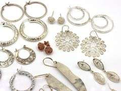 Group lot of 925 sterling silver earrings