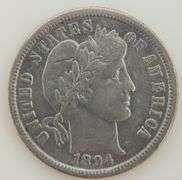 1894 O Barber Dime, Higher Grade