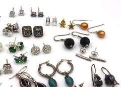 Group lot of Vintage 925 sterling silver earrings