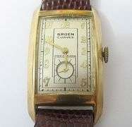 CONTENT OF SAFE DEPOSIT BOX: VINTAGE GRUEN CURVEX MEN'S WATCH