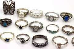 Group lot of 19 Vintage 925 sterling silver rings
