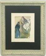 Exclusive Salvador Dali Original Unique Woodblock Decomposition from 'The Divine Comedy' suite