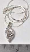Diamond Pendant Necklace in Sterling Silver