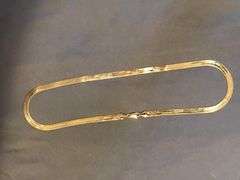 Impressive 28.3 Gram 18 Kt Gold Plated Herringbone Necklace
