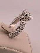 CERTIFIED BRAND NEW 14K WHITE GOLD DIAMOND ENGAGEMENT RING . 8.53 CARATS