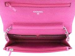 Chanel Classic WOC Pink Caviar Quilted on Chain Wallet