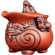 Chinese Pi Xiu Purple Clay Teapot and Teacup Set