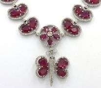 Ethereal Brand New European Direct From Manufacturer 53.50CTW Pear Shaped Faceted Rubies & 7.78CTW D