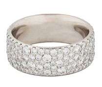 Tiffany & Co. 1.95ctw Pave Mixed Sized Multi Row Diamond Band Ring in 18K