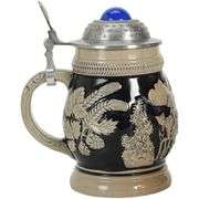 German Beer Stein with Pewter Lid