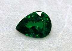 Shimmering Natural Tsavorite Pear