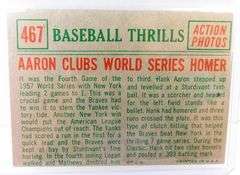 1959 Hank Aaron Clubs World Series Homer Baseball Card
