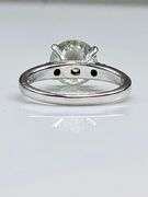 Sparkling 14 K White Gold Plate 2.75 Ct Lab Simulated Diamond Ring