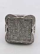 BRAND NEW MEN'S CERTIFIED 14K WHITE GOLD LARGE DIAMOND RING 9.00 CARATS