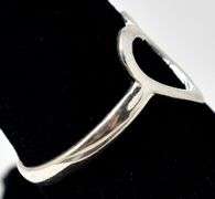 Open Face Heart Ring in Sterling Silver