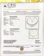 Fantastic 14.80CTW Baguette-Cut Ruby & 4.37CTW Diamond Necklace in 14K Yellow Gold Over Sterling Sil