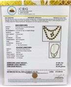 Jaw Dropping 47.95CTW Round Faceted Ruby & 8.65CTW Diamond Necklace in 14K Yellow Gold Over Sterling