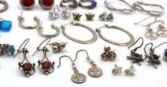Group lot of Vintage 925 sterling silver earrings