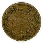 1862 Copper-NIckel Indian Head Cent in XF