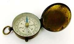Early German Compass in Case - Works