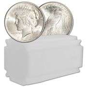 Fresh frosty-white Choice BU Roll of 20 1924 Peace Silver Dollars