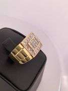 MEN'S BRAND NEW CERTIFIED DIAMOND RING, 14K GOLD
