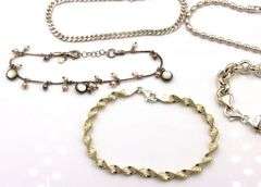 Group lot of 7 Vintage 925 sterling silver bracelets