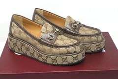 Gucci Horsebit wedge loafer shoes