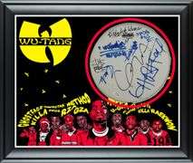 Wu Tang Autographed Custom Framed Drum Head Drumhead Display ACOA