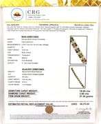 Heart Throbbing 18.00CTW Oval Shaped Faceted Multi-colored tourmaline & 3.00CTW  Diamond Bracelet in