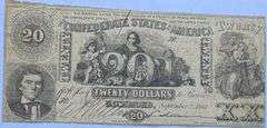 $20 Early 1861 CSA Note