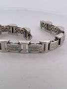 BRAND NEW men's certified heavy 14k white gold diamond bracelet