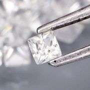 Premium princess cut 3.48ct white Zircon set!