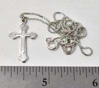 Cross Pendant Necklace in Sterling Silver