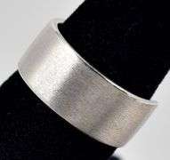 Simple Textured Thick Band Ring in Sterling Silver