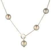 Mikimoto Cultured Black South Sea Pearls and 0.30ctw Diamond Lariat Necklace in 18K