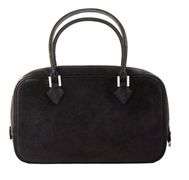 Hermes Plume Mini Noir Doblis Suede Diamond Hardware Bag