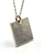 Gucci Logo square pendant on chain necklace