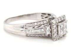 10kt White gold Invisible set diamond engagement ring