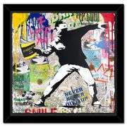 Banksy Thrower by Mr Brainwash