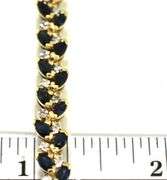 Pretty 14K  Marquise Sapphire & Diamond Bracelet