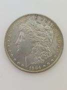 1884 O Morgan Silver Dollar, Yellow Toning