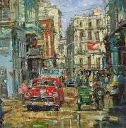 Rare Embellished Limited Ediotion Artwork by Eduardo Leonard Eduardo Leonard  Havana