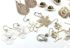 Group lot of Vintage 925 sterling silver earrings