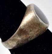 Onyx Band Ring in Sterling Silver