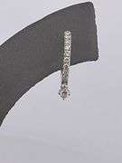 18K WHITE GOLD DIAMOND LOOP EARRINGS