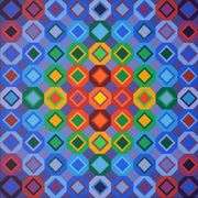 Highly Collectible Victor Vasarely Signed Screenprint 'Folkokta', 1974