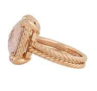 David Yurman Morganite and 0.30ctw Diamond Frame Ring in 18K